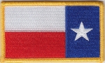 Texas TX State FULL COLOR Flag Patch MIRRORED IMAGE
